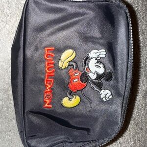 lululemon athletica Black Belt Bag with Mickey Mouse Design